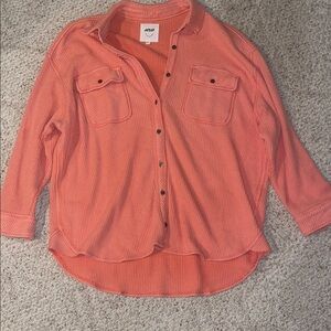 Aerie Vibrant Coral Knit Top